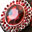 Crystal Flip Flops Red Blossom